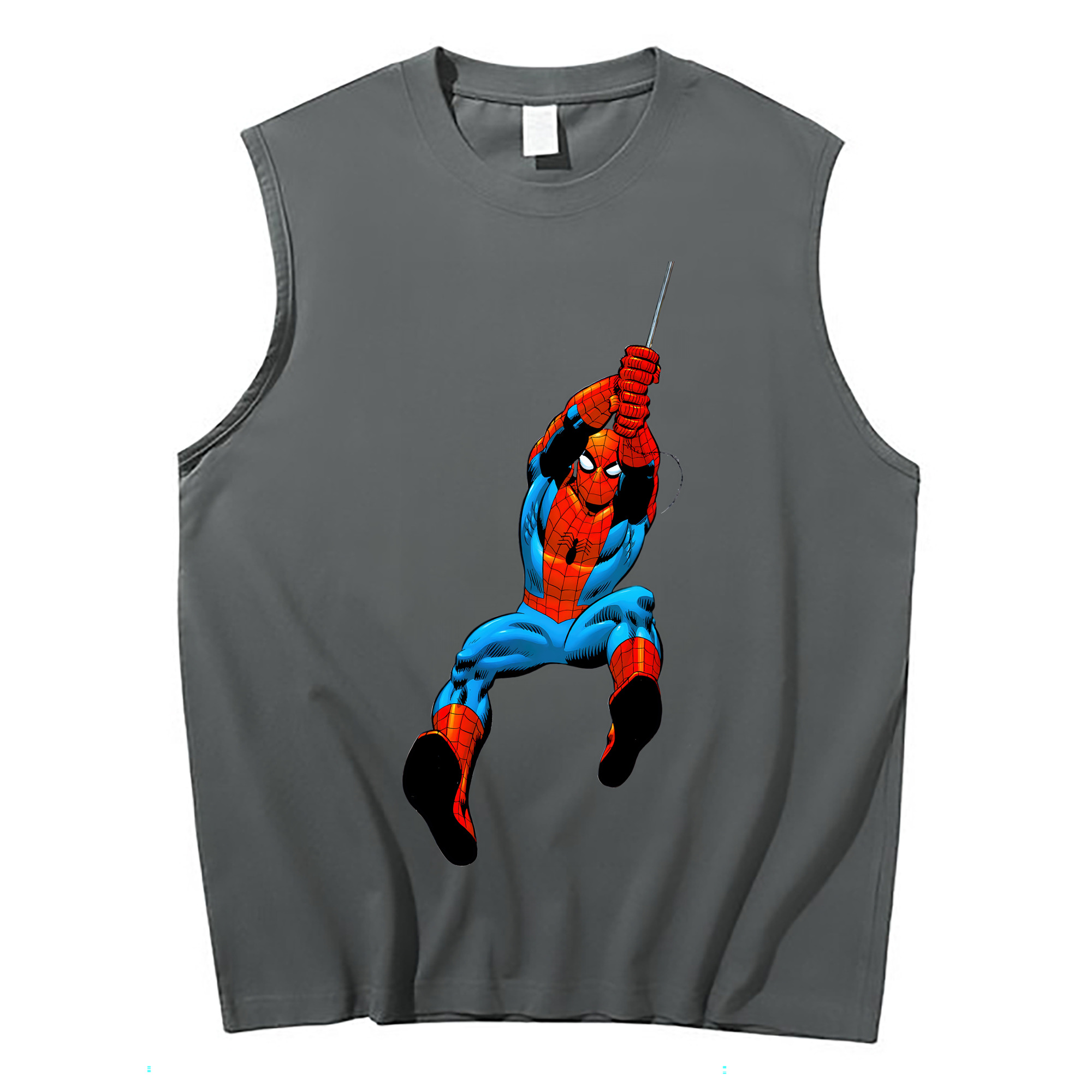 （画像用） Spider Man スパイダーマン コットン100％タンクトップ（フロントプリント）